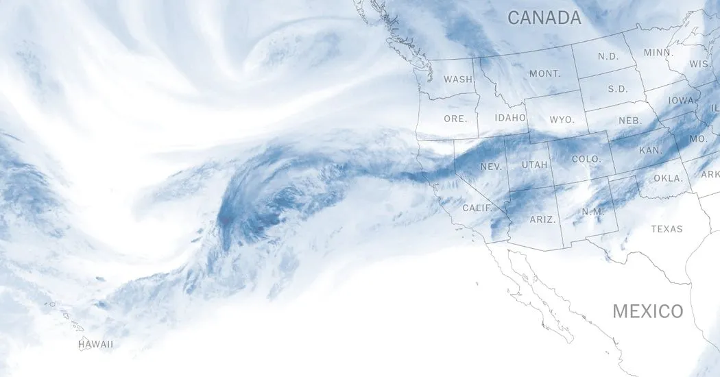 کالیفرنیا با بارش یک هفته ای باران، باد و مقداری برف مواجه است