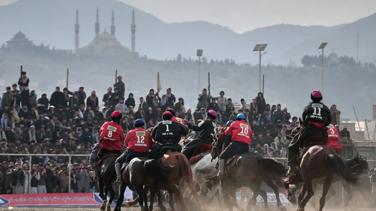 Thousands turn out in Kabul to cheer on Afghanistan’s traditional buzkashi equestrian games