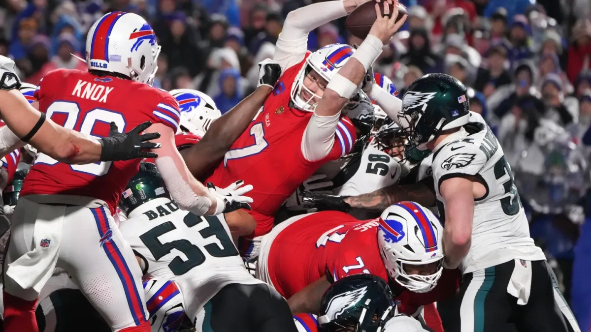 Eagles hang on to beat Bills 13-12 when Josh Allen misses an open Khalil Shakir on 2-point try