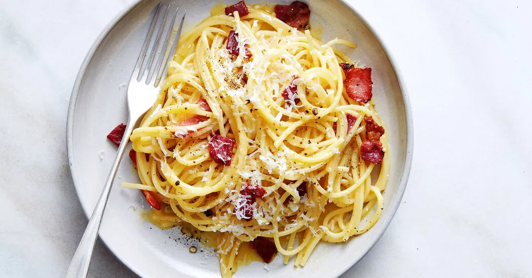 وصفة معكرونة كاربونارا لليلة رأس السنة