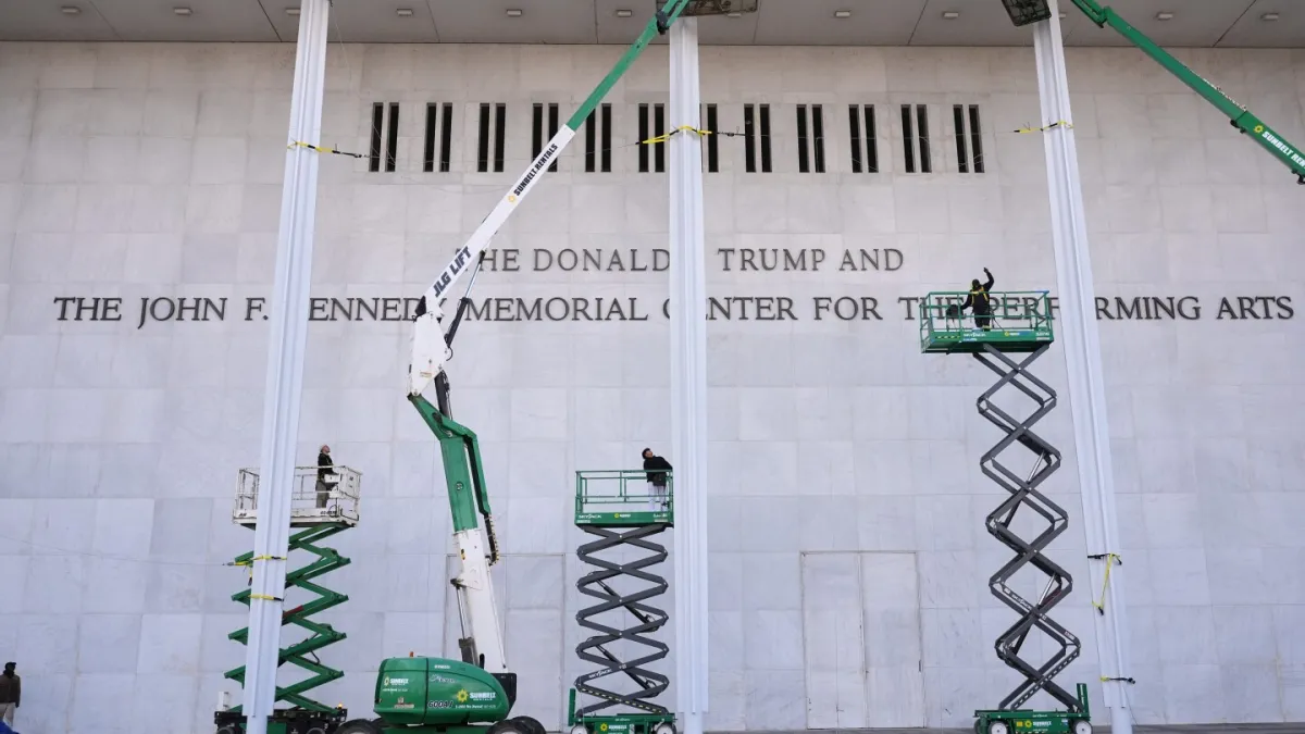Trump may have his name on the building but it’s still the Kennedy Center to Congress